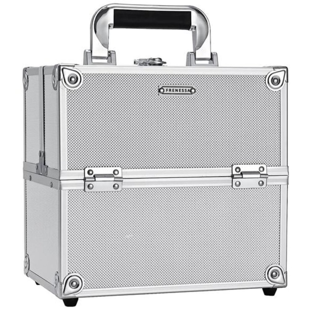 Professional Makeup Train Case Portable Cosmetic Organizer Case 4 Trays Aluminum